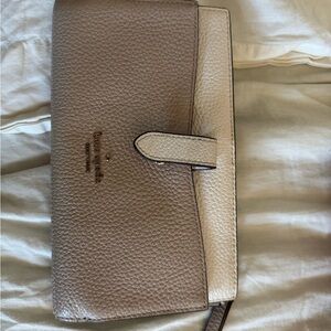 Kate Spade Tan Pebbled Leather Wristlet